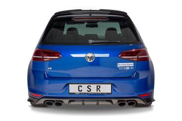 CSR Diffusor | Heckansatz mit ABE für VW Golf 7 R / R-Line HA253-C Carbon Look glänzend (keine Lackierung erforderlich)