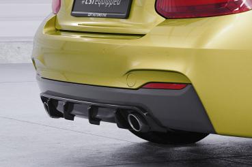 CSR Diffusor | Heckansatz mit ABE für BMW 2er (F22 / F23) Coupe und Cabrio HA273-M Carbon Look matt strukturiert (keine Lackierung erforderlich)