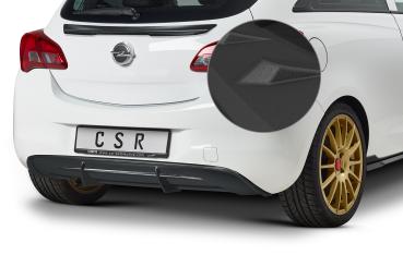 CSR Diffusor | Heckansatz mit ABE für Opel Corsa E HA274-S schwarz matt strukturiert (keine Lackierung erforderlich)