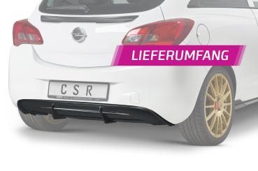 CSR Diffusor | Heckansatz mit ABE für Opel Corsa E HA274-L schwarz matt (Lackierung erforderlich)
