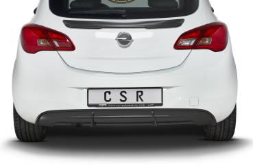 CSR Diffusor | Heckansatz mit ABE für Opel Corsa E HA274-L schwarz matt (Lackierung erforderlich)