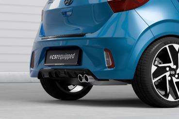 CSR Diffusor | Heckansatz mit ABE für Hyundai I10 3. Generation HA280-G Glossy schwarz Hochglanz (keine Lackierung erforderlich)