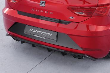 CSR Diffusor | Heckansatz mit ABE für Seat Leon 3 (Typ 5F) Cupra HA298-L Lackierung erforderlich (schwarz matt)