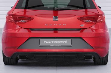 CSR Diffusor | Heckansatz mit ABE für Seat Leon 3 (Typ 5F) Cupra HA298-L Lackierung erforderlich (schwarz matt)