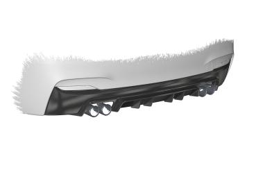 CSR Diffusor | Heckansatz mit ABE für BMW 2er F22 / F23 M-Paket HA306-L schwarz matt (Lackierung erforderlich)