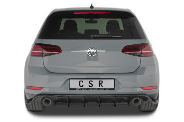 CSR Racing Diffusor | Heckansatz für VW Golf 7 (Typ AU) GTI TCR HA311-L Lackierung erforderlich (schwarz matt)