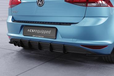 CSR Racing Diffusor | Heckansatz für VW Golf 7 (Typ AU) HA312-B mit CSR-Logo Lackierung erforderlich (schwarz matt)