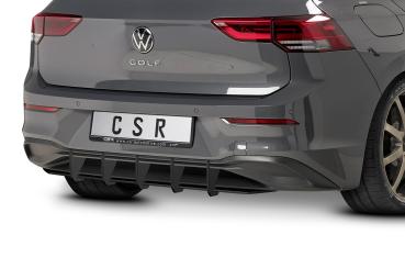 CSR Racing Diffusor | Heckansatz für VW Golf 8 (Typ CD) Style / Active HA314-B mit CSR-Logo Lackierung erforderlich (schwarz matt)