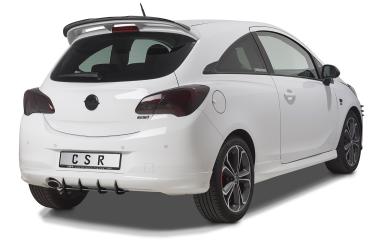 CSR Racing Diffusor | Heckansatz für Opel Corsa E Gsi HA321-L schwarz matt (Lackierung erforderlich)