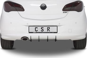 CSR Racing Diffusor | Heckansatz für Opel Corsa E Gsi HA321-L schwarz matt (Lackierung erforderlich)