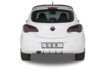 CSR Racing Diffusor | Heckansatz für Opel Corsa E Gsi HA321-L schwarz matt (Lackierung erforderlich)