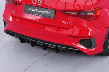 CSR Racing Diffusor | Heckansatz für Audi A3 8Y S-Line HA327-B schwarz matt (Lackierung erforderlich)