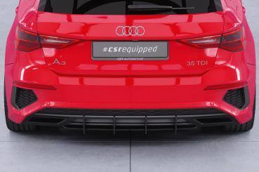 CSR Racing Diffusor | Heckansatz für Audi A3 8Y S-Line HA327-B schwarz matt (Lackierung erforderlich)