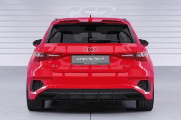 CSR Racing Diffusor | Heckansatz für Audi A3 8Y S-Line HA327-B schwarz matt (Lackierung erforderlich)