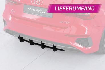 CSR Racing Diffusor | Heckansatz für Audi A3 8Y S-Line HA327-B schwarz matt (Lackierung erforderlich)