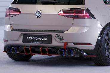 CSR Racing Diffusor | Heckansatz für VW Golf 7 (Typ AU) R HA411 Lackierung erforderlich (schwarz matt)