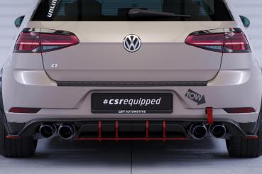 CSR Racing Diffusor | Heckansatz für VW Golf 7 (Typ AU) R HA411 Lackierung erforderlich (schwarz matt)