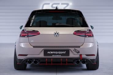 CSR Racing Diffusor | Heckansatz für VW Golf 7 (Typ AU) R HA411 Lackierung erforderlich (schwarz matt)