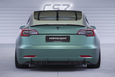 CSR Racing Diffusor | Heckansatz für Tesla Model 3 HA413-L Lackierung erforderlich (schwarz matt)