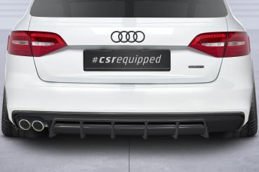 CSR Diffusor | Heckansatz mit ABE für Audi A4 B8 (Typ 8K) HA418-M Carbon Look matt strukturiert (keine Lackierung erforderlich)