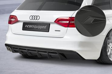 CSR Diffusor | Heckansatz mit ABE für Audi A4 B8 (Typ 8K) HA418-M Carbon Look matt strukturiert (keine Lackierung erforderlich)