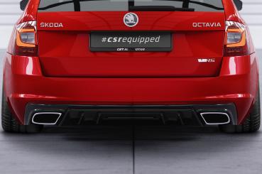 CSR Diffusor | Heckansatz mit ABE für Skoda Octavia 3 Typ 5E RS HA437-C Carbon Look Hochglanz (keine Lackierung erforderlich)