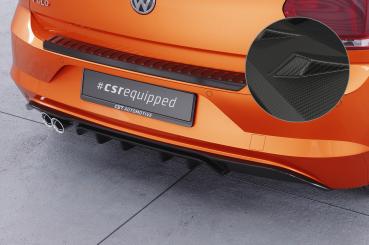 CSR Diffusor | Heckansatz mit ABE für VW Polo 6 2G (Typ AW) GTI HA442-M Carbon Look matt strukturiert (keine Lackierung erforderlich)