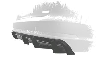 CSR Diffusor | Heckansatz mit ABE für Audi A4 B9 (Typ 8W) HA469-L Lackierung erforderlich (schwarz matt)