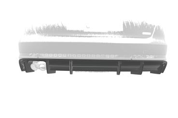 CSR Diffusor | Heckansatz mit ABE für Audi A4 B9 (Typ 8W) HA469-L Lackierung erforderlich (schwarz matt)