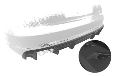 CSR Diffusor | Heckansatz mit ABE für Audi A4 B9 (Typ 8W) HA469-L Lackierung erforderlich (schwarz matt)