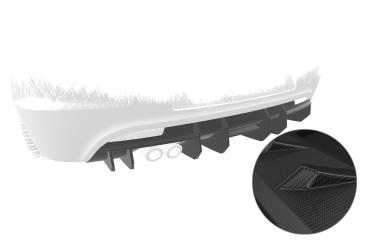 CSR Diffusor | Heckansatz für VW Scirocco 3 R-Line HA472-M Carbon Look matt strukturiert (keine Lackierung erforderlich)