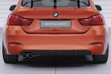 CSR Diffusor | Heckansatz mit ABE für BMW 4er (F36) Grand Coupe HA479-M Carbon Look matt strukturiert (keine Lackierung erforderlich)