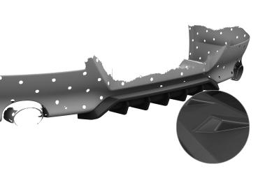 CSR Diffusor | Heckansatz mit ABE für BMW 6er E63 / E64 Coupe und Cabrio HA487-L schwarz matt (Lackierung erforderlich)