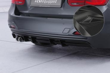 CSR Diffusor | Heckansatz mit ABE für BMW 3er F30 Limousine HA491-C Carbon Look glänzend (keine Lackierung erforderlich)