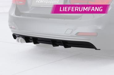 CSR Diffusor | Heckansatz mit ABE für BMW 3er F30 Limousine HA491-G Glossy schwarz glänzend (keine Lackierung erforderlich)