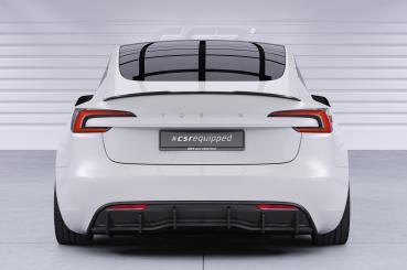 CSR Diffusor | Heckansatz mit ABE für Tesla Model 3 HA498-L Lackierung erforderlich (schwarz matt)