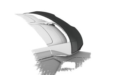 CSR Heckspoiler | Heckflügel mit ABE für Kia EV6 HF086-L Lackierung erforderlich (schwarz matt)