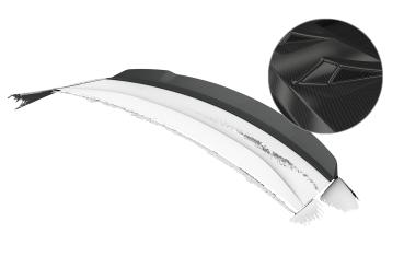 CSR Heckspoiler | Heckflügel mit ABE für Mercedes-Benz EQE (V295) Limousine HF117-C Carbon Look Hochglanz (keine Lackierung erforderlich)