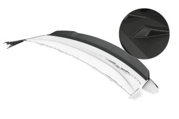 CSR Heckspoiler | Heckflügel mit ABE für Mercedes-Benz EQE (V295) Limousine HF117-M Carbon Look matt strukturiert (keine Lackierung erforderlich)