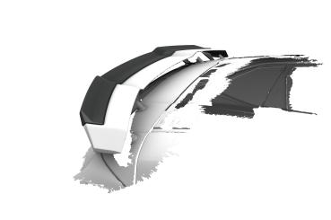 CSR Heckspoiler | Heckflügel mit ABE für Hyundai I20 (BC3) N / N-Performance HF147-L schwarz matt (Lackierung erforderlich)