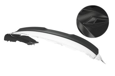 CSR Heckspoiler | Heckflügel mit ABE für Seat Leon 2 (Typ 1P) HF161-C Carbon Look glänzend (keine Lackierung erforderlich)