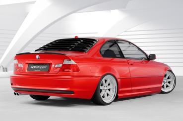 CSR Heckspoiler | Heckflügel mit ABE für BMW 3er E46 Coupe / Cabrio HF162-C Carbon Look glänzend (keine Lackierung erforderlich)