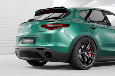 CSR Heckspoiler | Heckflügel mit ABE für Alfa Romeo Stelvio HF165-G Glossy schwarz Hochglanz (keine Lackierung erforderlich)