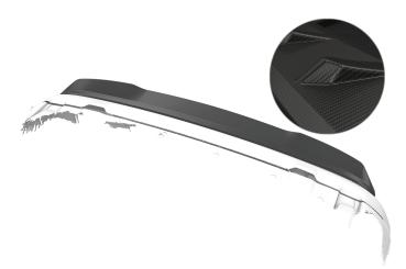 CSR Heckspoiler | Heckflügel mit ABE für Opel Combo E Combo und Combo XL HF232-M Carbon Look matt strukturiert (keine Lackierung erforderlich)