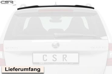 CSR Heckspoiler | Heckflügel mit ABE für Skoda Octavia III (Typ 5E) HF589-M Carbon Look matt strukturiert (keine Lackierung erforderlich)