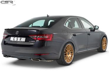 CSR Heckspoiler | Heckflügel mit ABE für Skoda Superb III (Typ 3V) HF634-L schwarz matt (Lackierung erforderlich)
