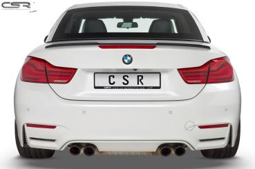 CSR Heckspoiler | Heckflügel mit ABE für BMW 4er F33 / M4 F83 Cabrio HF673-S Strukturiert schwarz matt (keine Lackierung erforderlich)