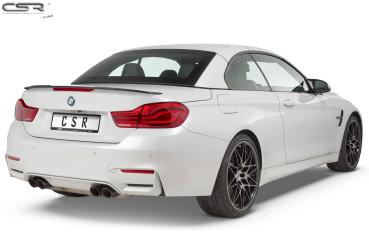CSR Heckspoiler | Heckflügel mit ABE für BMW 4er F33 / M4 F83 Cabrio HF673-S Strukturiert schwarz matt (keine Lackierung erforderlich)