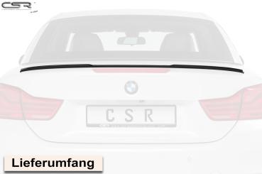 CSR Heckspoiler | Heckflügel mit ABE für BMW 4er F33 / M4 F83 Cabrio HF673-S Strukturiert schwarz matt (keine Lackierung erforderlich)