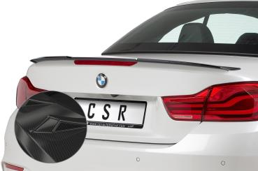 CSR Heckspoiler | Heckflügel mit ABE für BMW 4er F33 / M4 F83 Cabrio HF673-C Carbon Look glänzend (keine Lackierung erforderlich)